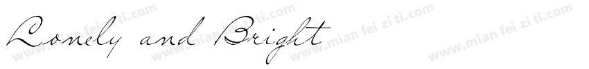 Lonely and Bright字体转换